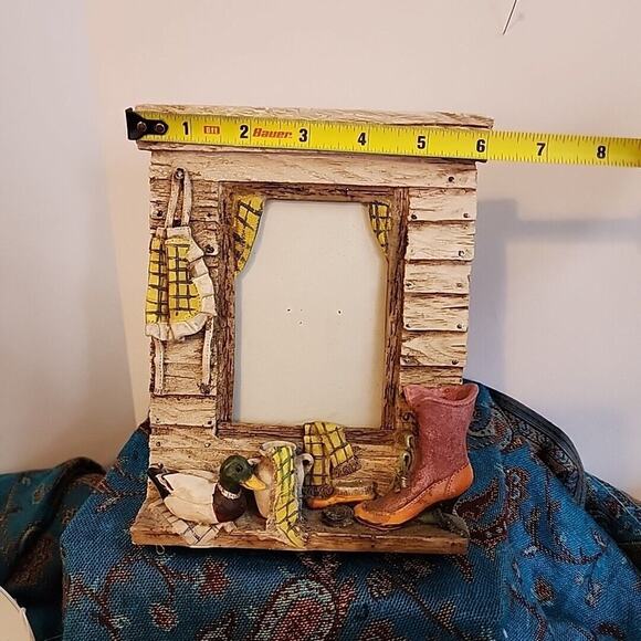 Resin Picture Frame Window Country Cottage Duck Victorian Boot Apron Jug Heavy - Picture 3 of 10